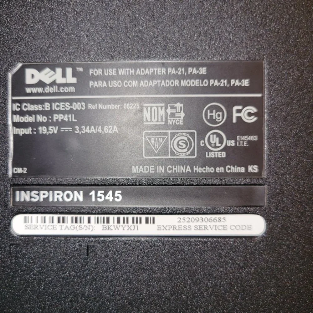 Dell Inspiron 1545 Laptop